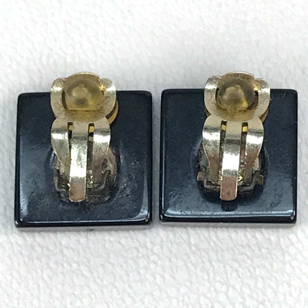CHANEL Earring plastic Light blue CC COCO Mark Square Coco
