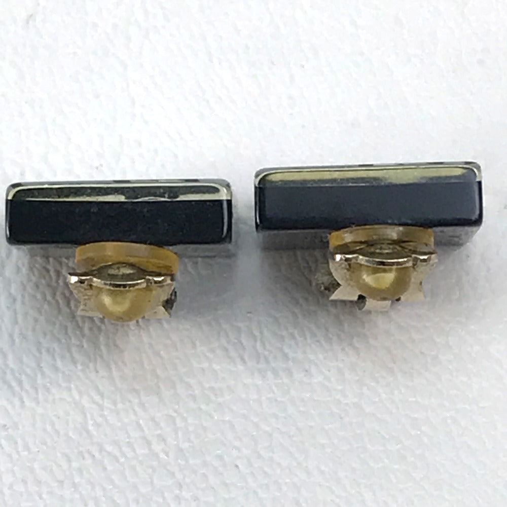 CHANEL Earring plastic Light blue CC COCO Mark Square Coco
