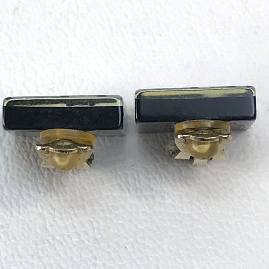 CHANEL Earring plastic Light blue CC COCO Mark Square Coco