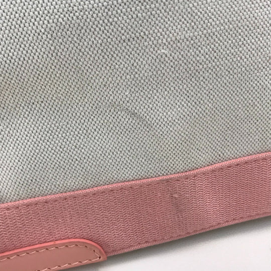 BALENCIAGA Tote Bag 339933 Canvas leather Natural / light pink Navy kabas S Women Used Authentic