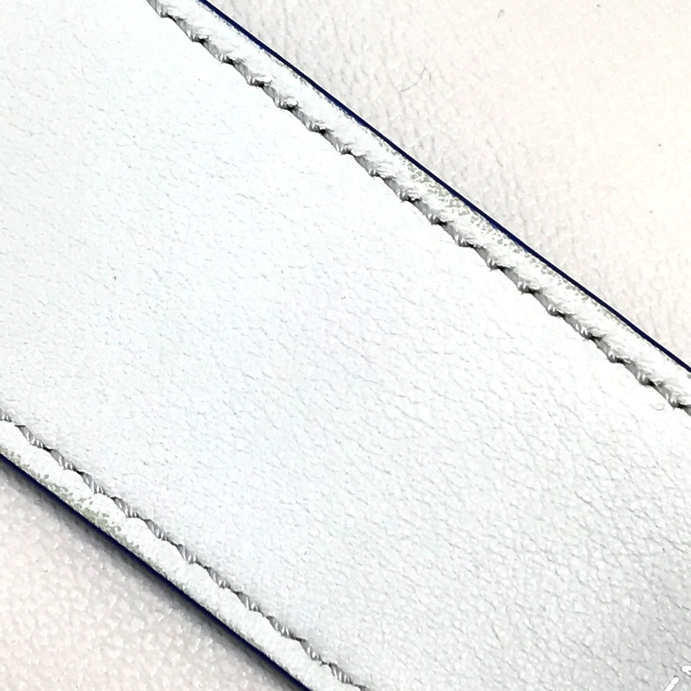 FENDI Shoulder strap 8AV0775R7F0X93 leather Black x white x blue With fur Strap Yukarito Women Used Authentic