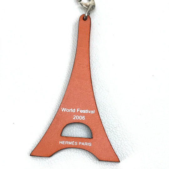 HERMES charm Box scarf Orange Hawaii Limited World Festival 2006 unisex(Unisex) Used Authentic
