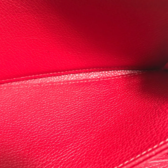 LOUIS VUITTON Long Wallet Purse M68571 Monogram Ann Platt Leather Red Monogram Ann Platt Zippy wallet Women Used Authentic