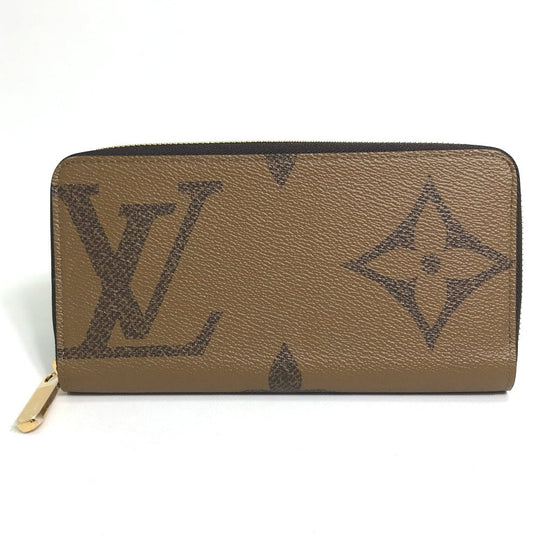 LOUIS VUITTON Long Wallet Purse M69353 Monogram giant canvas Brown Monogram Giant Zippy wallet Women Used Authentic