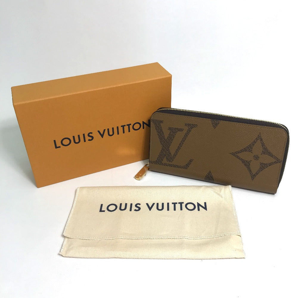 LOUIS VUITTON Long Wallet Purse M69353 Monogram giant canvas Brown Monogram Giant Zippy wallet Women Used Authentic
