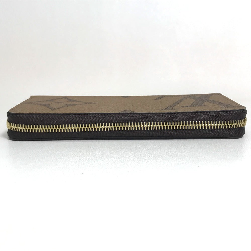 LOUIS VUITTON Long Wallet Purse M69353 Monogram giant canvas Brown Monogram Giant Zippy wallet Women Used Authentic