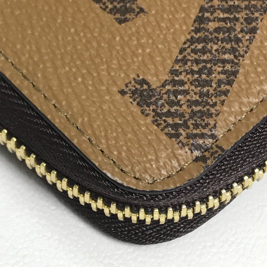 LOUIS VUITTON Long Wallet Purse M69353 Monogram giant canvas Brown Monogram Giant Zippy wallet Women Used Authentic