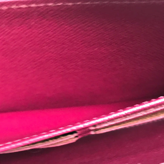 LOUIS VUITTON Long Wallet Purse M60305 Epi Leather Dark pink Epi Zippy wallet Women Used Authentic
