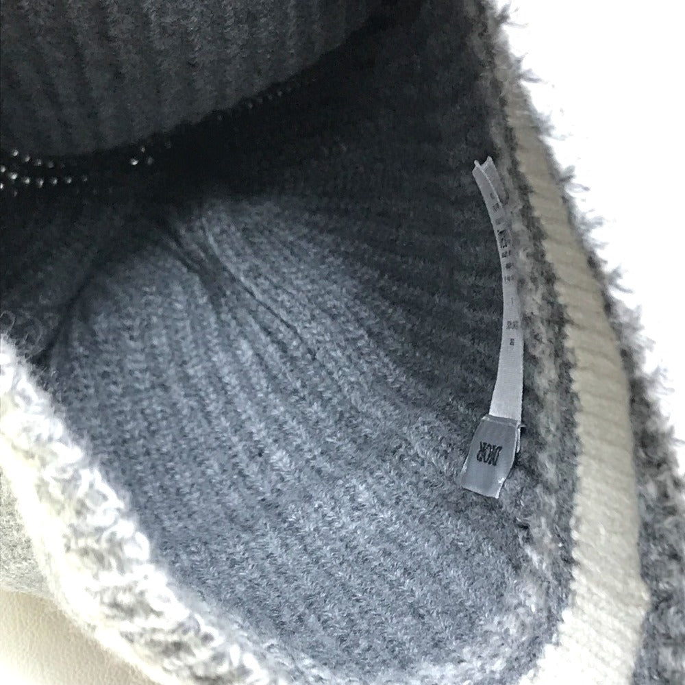 Christian Dior Knit hat Wool / cashmere gray logo D-White Women Used Authentic