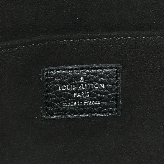 LOUIS VUITTON Clutch bag M67756 Taurillon Clemence Leather black LV Circle bag mens Used Authentic