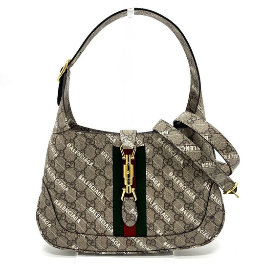 GUCCI Handbag 636706 GG Supreme Canvas beige Balenciaga BALENCIAGA collaboration The Hacker Project Women Used Authentic