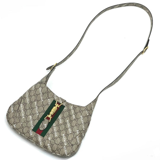 GUCCI Handbag 636706 GG Supreme Canvas beige Balenciaga BALENCIAGA collaboration The Hacker Project Women Used Authentic