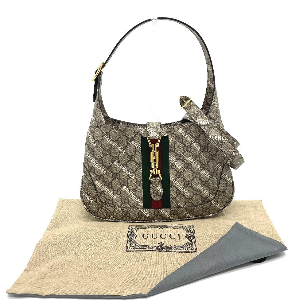 GUCCI Handbag 636706 GG Supreme Canvas beige Balenciaga BALENCIAGA collaboration The Hacker Project Women Used Authentic