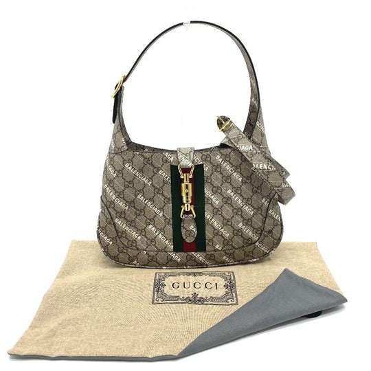 GUCCI Handbag 636706 GG Supreme Canvas beige Balenciaga BALENCIAGA collaboration The Hacker Project Women Used Authentic