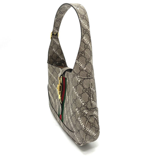 GUCCI Handbag 636706 GG Supreme Canvas beige Balenciaga BALENCIAGA collaboration The Hacker Project Women Used Authentic