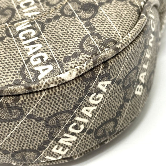 GUCCI Handbag 636706 GG Supreme Canvas beige Balenciaga BALENCIAGA collaboration The Hacker Project Women Used Authentic