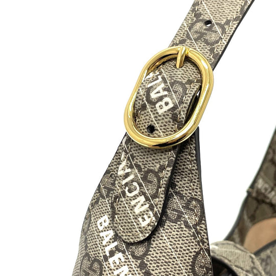 GUCCI Handbag 636706 GG Supreme Canvas beige Balenciaga BALENCIAGA collaboration The Hacker Project Women Used Authentic