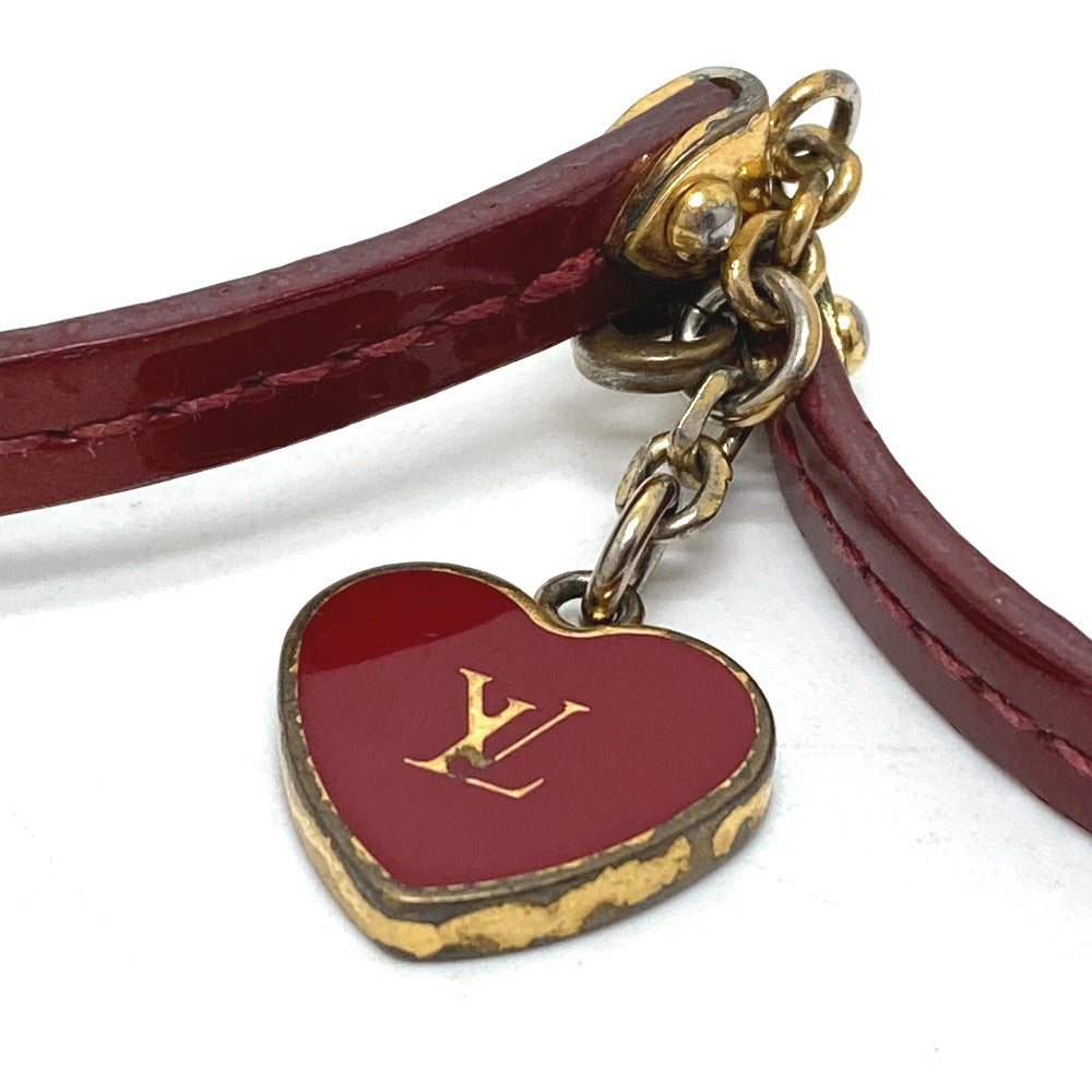 LOUIS VUITTON bracelet M6625F enamel Red type LV logo brasle commit Women Used Authentic