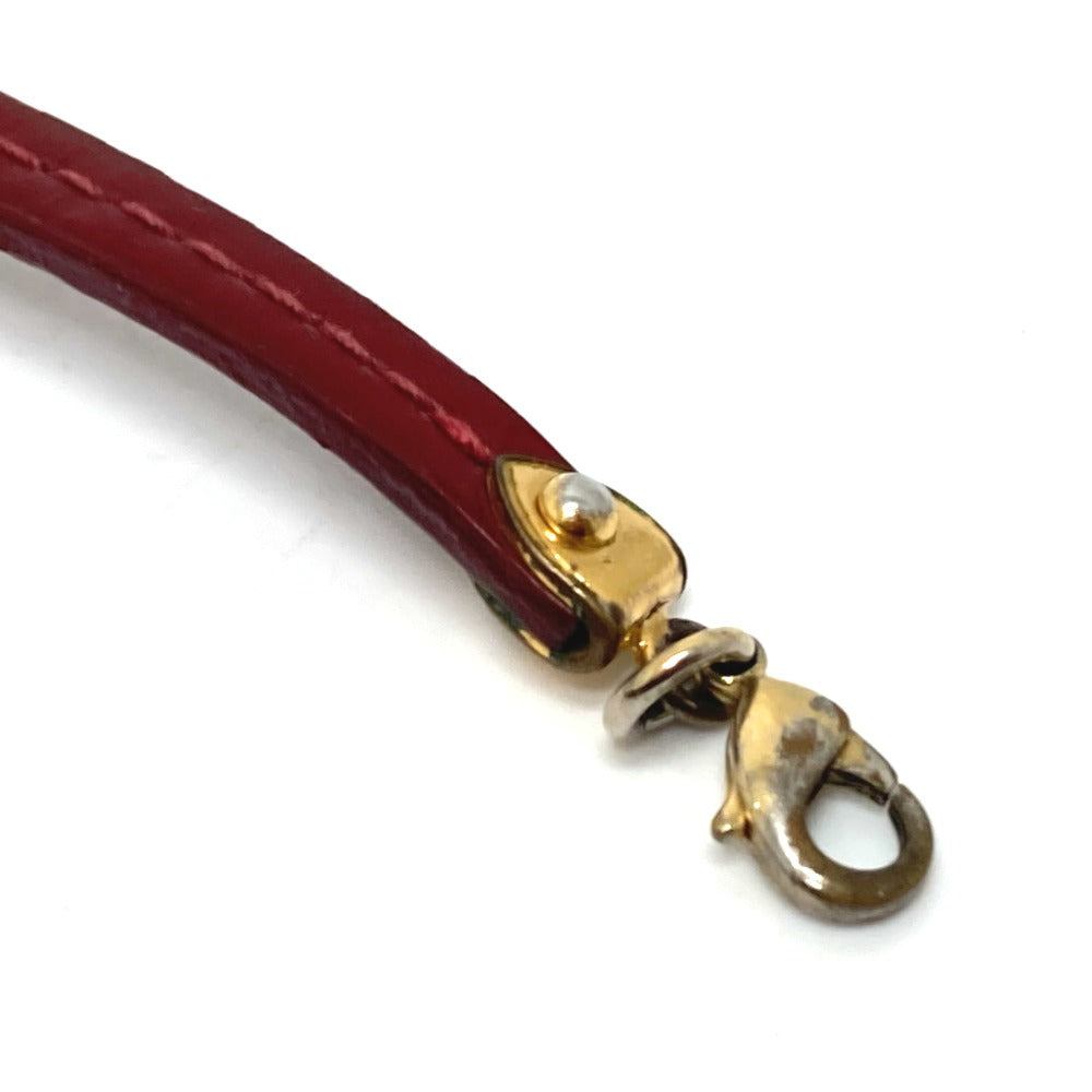 LOUIS VUITTON bracelet M6625F enamel Red type LV logo brasle commit Women Used Authentic