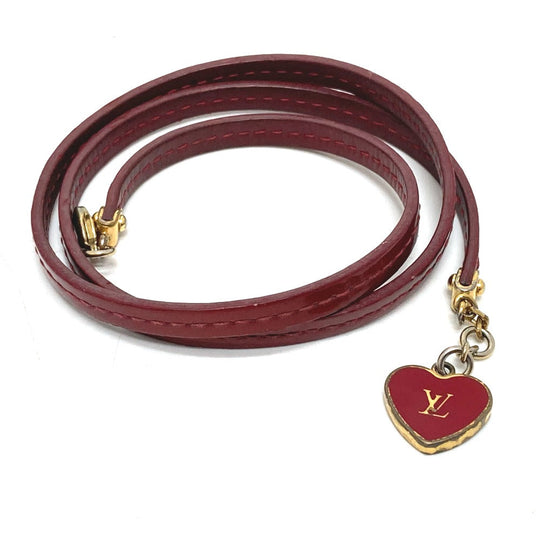 LOUIS VUITTON bracelet M6625F enamel Red type LV logo brasle commit Women Used Authentic