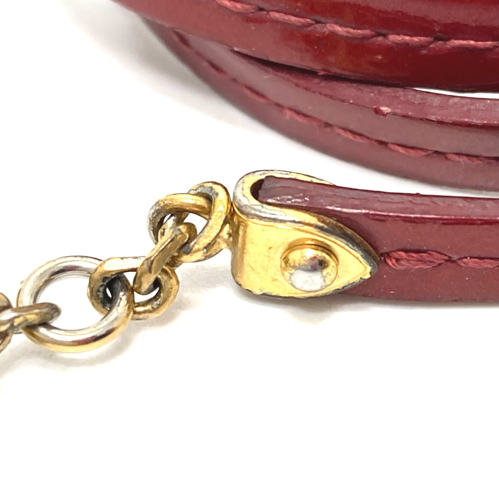 LOUIS VUITTON bracelet M6625F enamel Red type LV logo brasle commit Women Used Authentic