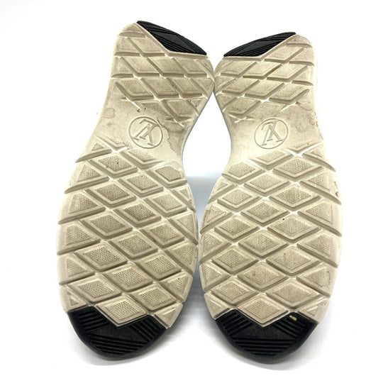 LOUIS VUITTON sneakers Monogram canvas, rubber, stretch textile black Black heart line Logo applique embroidery Women 35 Used Authentic