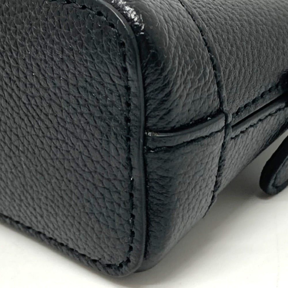 BALENCIAGA Shoulder Bag 639756 leather black logo Villetop Women Used Authentic