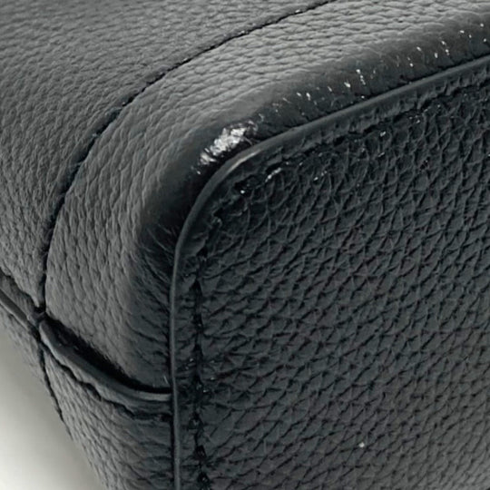 BALENCIAGA Shoulder Bag 639756 leather black logo Villetop Women Used Authentic
