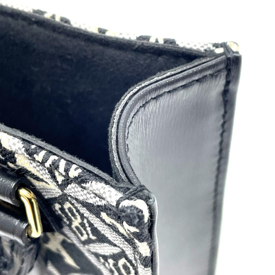 LOUIS VUITTON Handbag M80484 Jacquard Black x blue Monogram Jaguar SINCE 1854 Petit Sac Plat Women Used Authentic