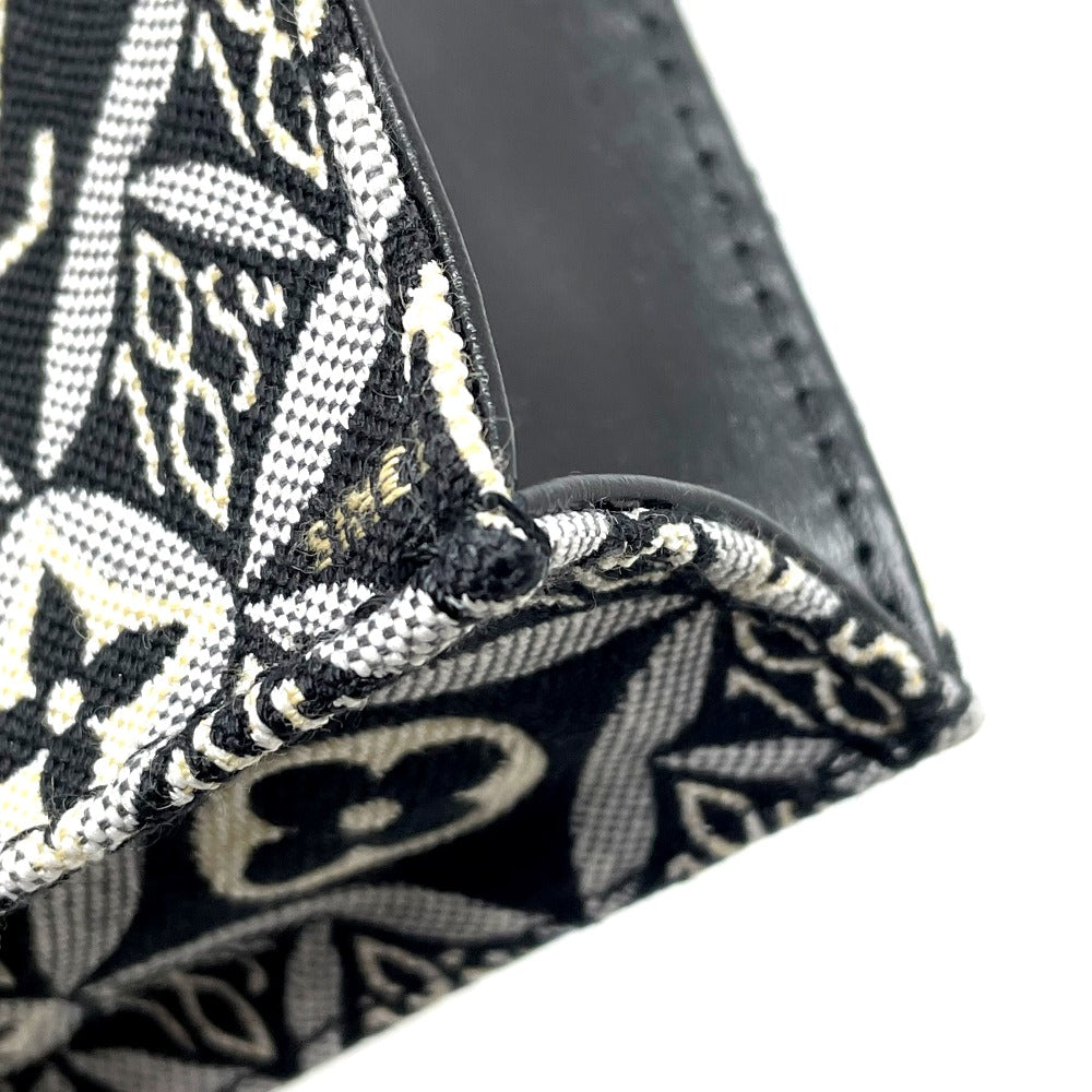 LOUIS VUITTON Handbag M80484 Jacquard Black x blue Monogram Jaguar SINCE 1854 Petit Sac Plat Women Used Authentic