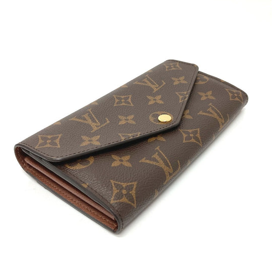 LOUIS VUITTON Long Wallet Purse M62236 Monogram canvas Brown Monogram Portefeuille Sarah Women Used Authentic