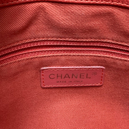 CHANEL Tote Bag A67921 Caviar skin pink CC COCO Mark Matrasse Women Used Authentic