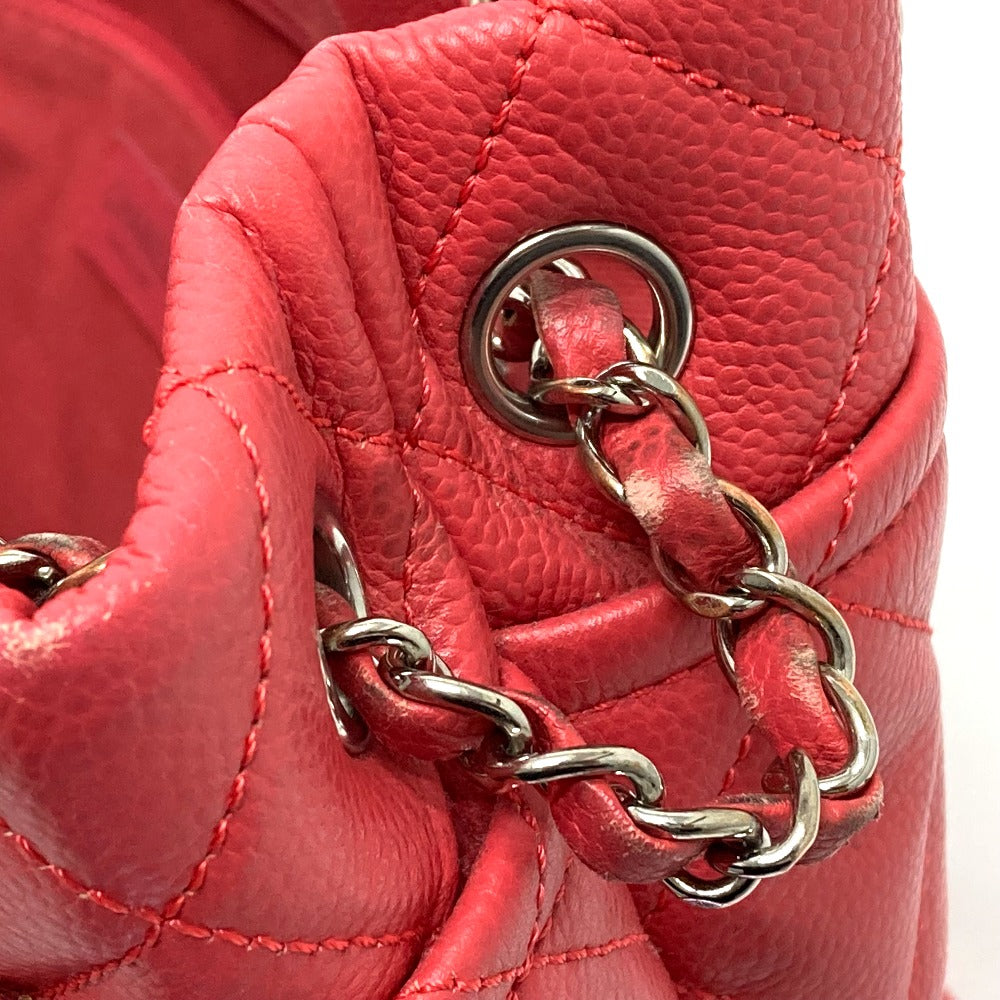 CHANEL Tote Bag A67921 Caviar skin pink CC COCO Mark Matrasse Women Used Authentic