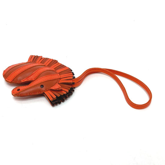 HERMES Bag charm Anyo Miro Orange zebra Gee Gee Savannah Women Used Authentic