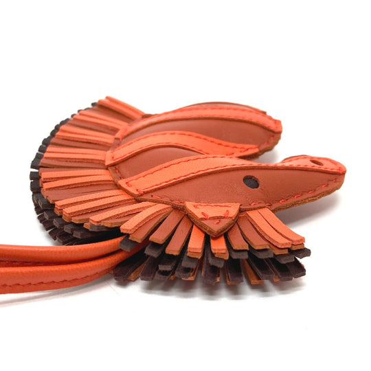 HERMES Bag charm Anyo Miro Orange zebra Gee Gee Savannah Women Used Authentic