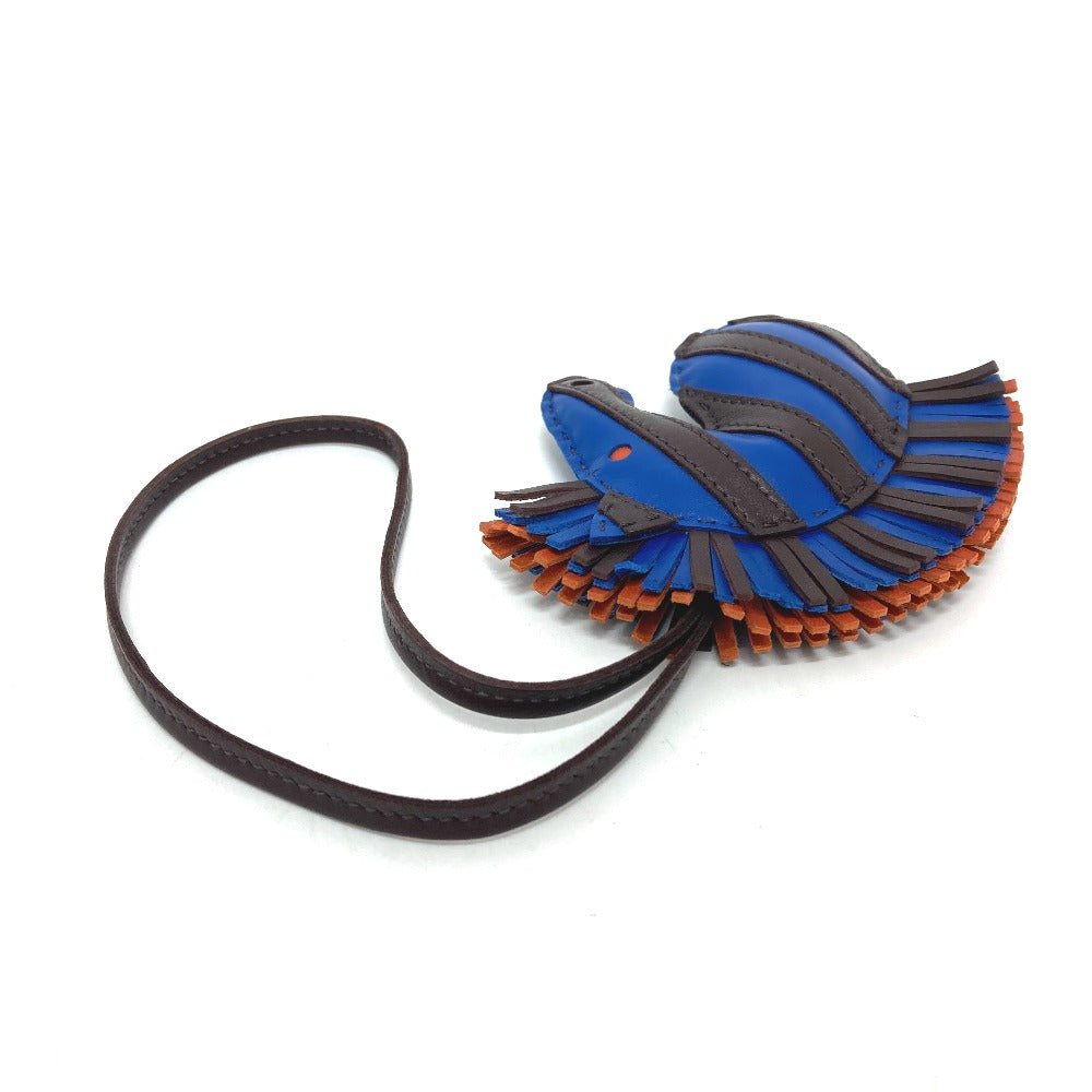 HERMES Bag charm Anyo Miro blue zebra Gee Gee Savannah Women Used Authentic