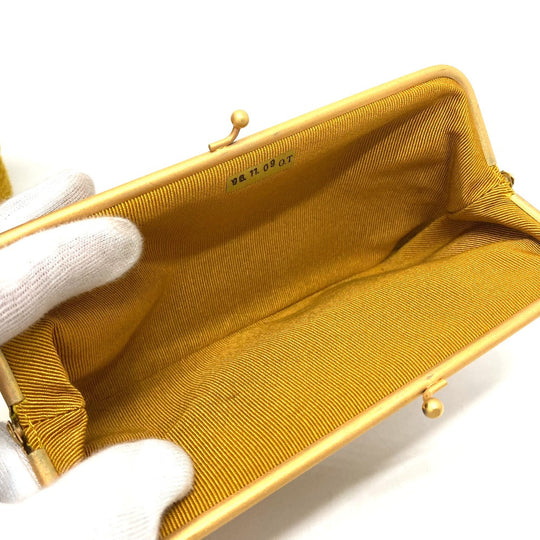 CHANEL Shoulder Bag pile Mustard type Comes with a clasp pouch Vstitch Chevron Women Used Authentic