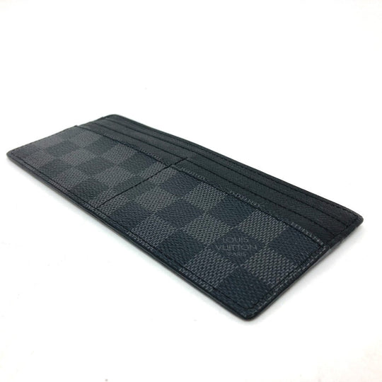 LOUIS VUITTON Card Case Damier Grafitto Canvas black Damier Grafitte mens Used Authentic