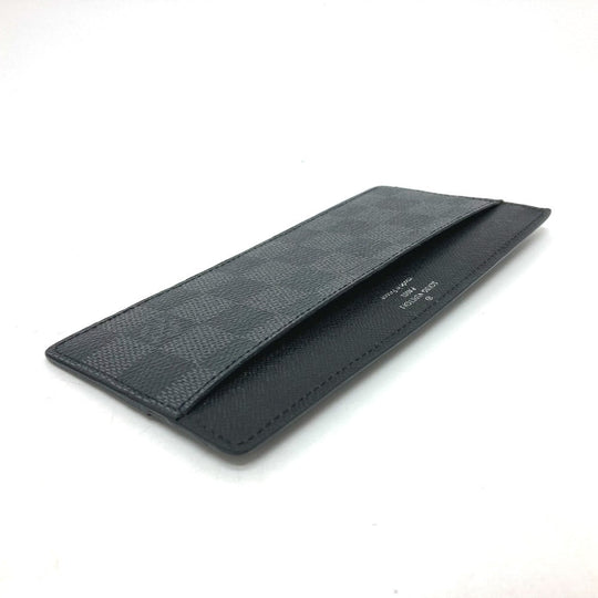 LOUIS VUITTON Card Case Damier Grafitto Canvas black Damier Grafitte mens Used Authentic