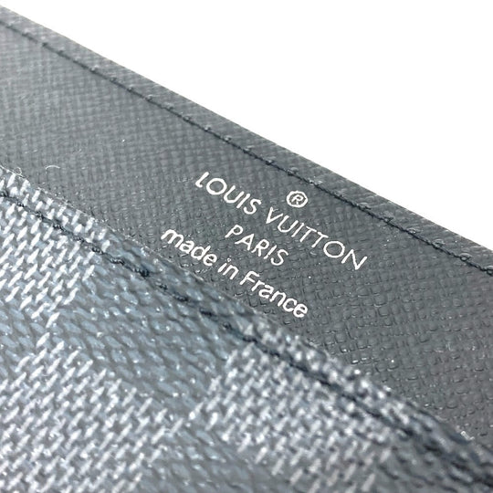 LOUIS VUITTON Card Case Damier Grafitto Canvas black Damier Grafitte mens Used Authentic