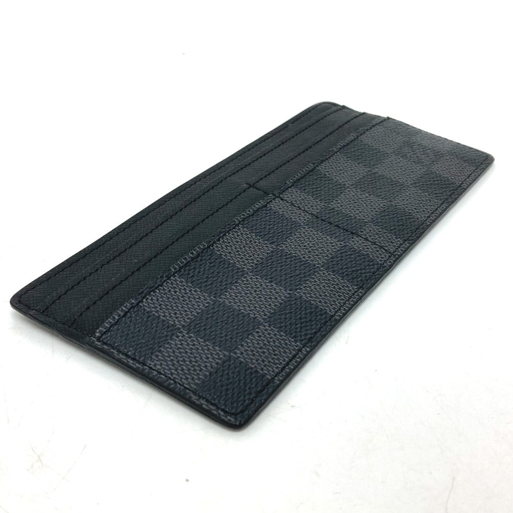 LOUIS VUITTON Card Case Damier Grafitto Canvas black Damier Grafitte mens Used Authentic