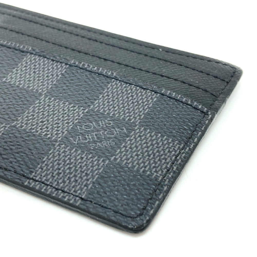 LOUIS VUITTON Card Case Damier Grafitto Canvas black Damier Grafitte mens Used Authentic