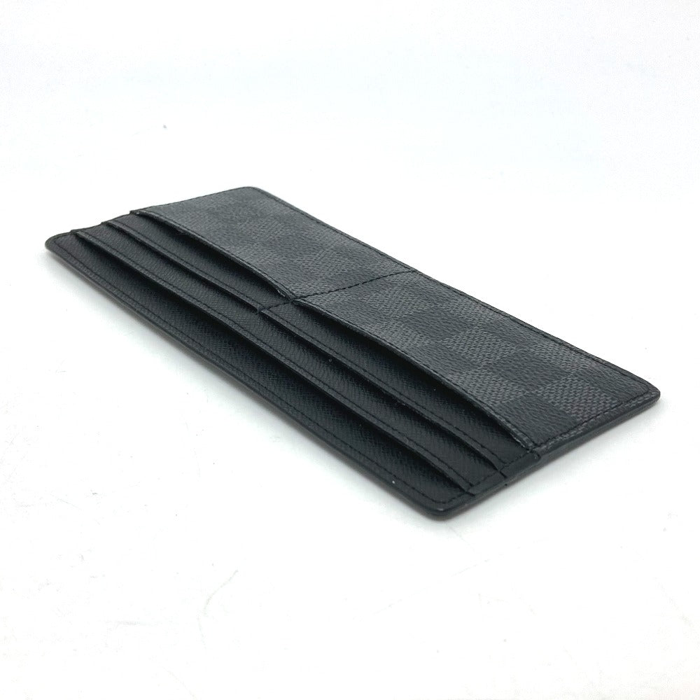 LOUIS VUITTON Card Case Damier Grafitto Canvas black Damier Grafitte mens Used Authentic