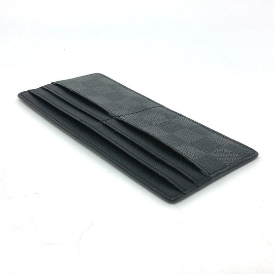 LOUIS VUITTON Card Case Damier Grafitto Canvas black Damier Grafitte mens Used Authentic