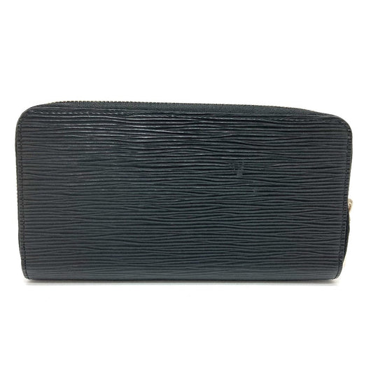 LOUIS VUITTON Long Wallet Purse M64838 Epi Leather black Epi Zippy wallet mens(Unisex) Used Authentic