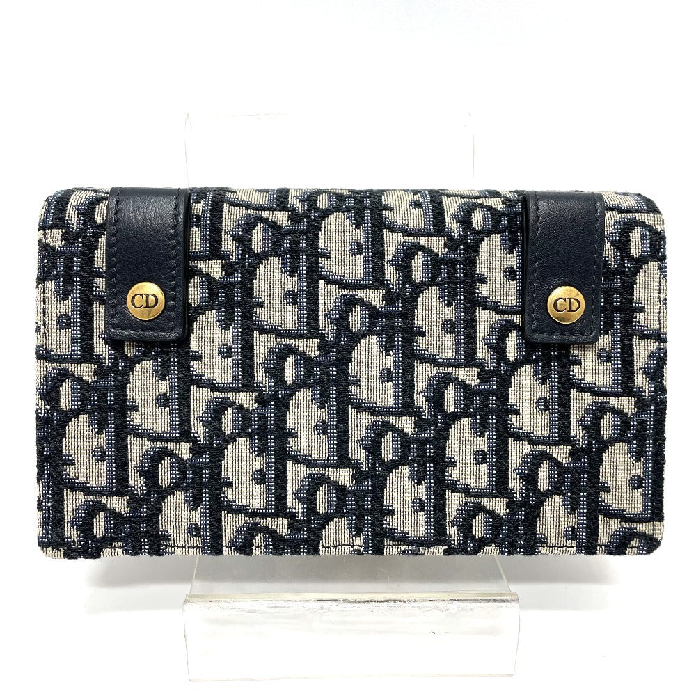 Dior Waist bag S5619CTZQ_M928 Leather / canvas Navy Oblique Trotter Saddle belt pouch mens Used Authentic