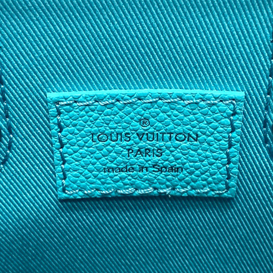 LOUIS VUITTON Shoulder Bag N60495 leather Blue type damier checkerboard Sac PlatXS Women Used Authentic