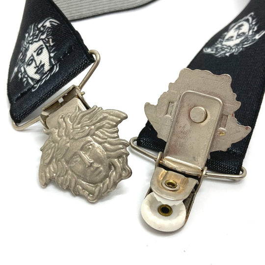 VERSACE belt Rubber black Medusa mens Used Authentic