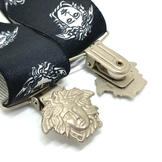 VERSACE belt Rubber black Medusa mens Used Authentic