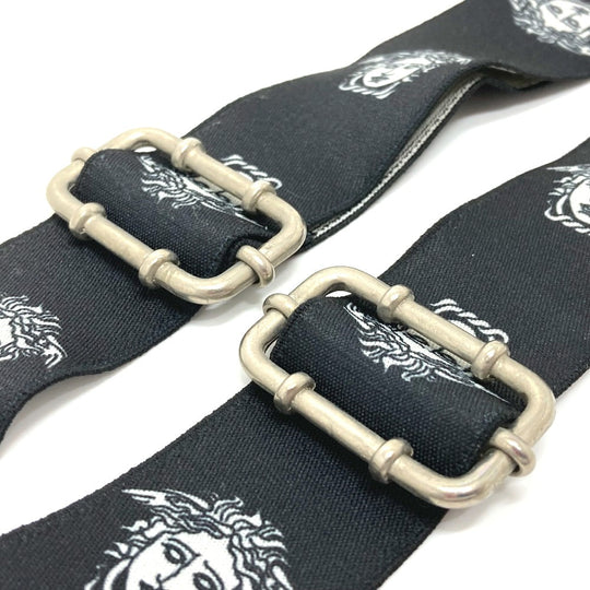 VERSACE belt Rubber black Medusa mens Used Authentic